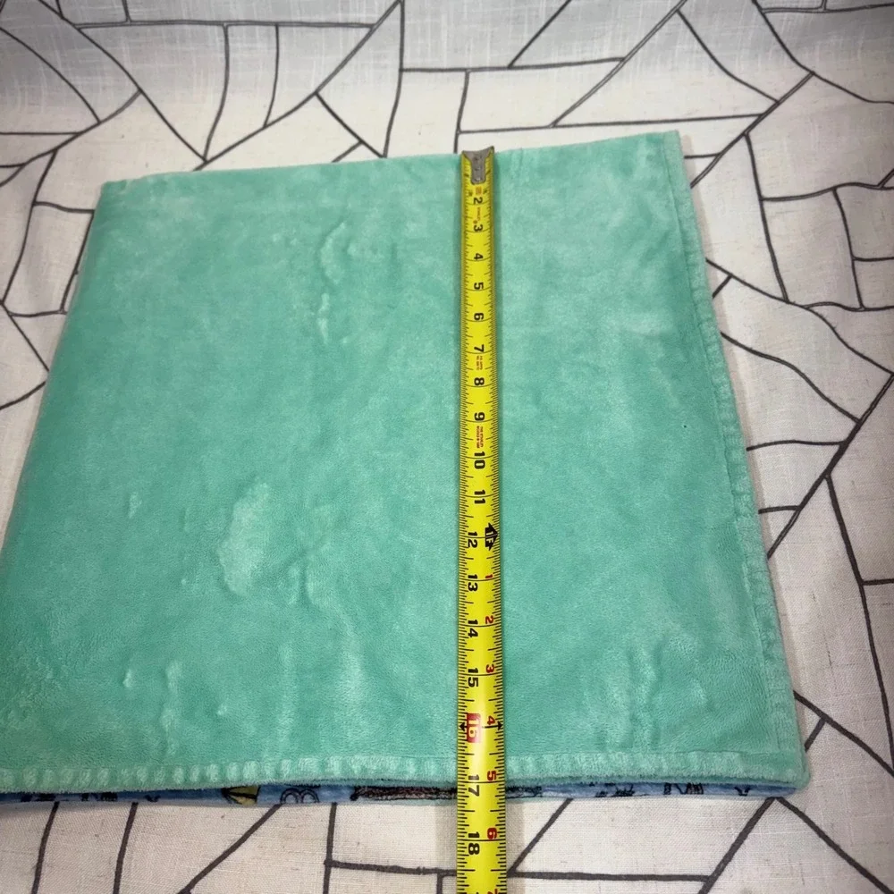 Heritage Homegoods Co Baby Blanket 17x16.5 Blue Green Alaska Wilderness Minky